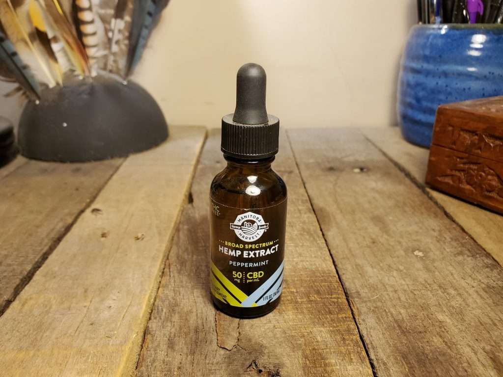 Bottle of Manitoba Harvest CBD oil